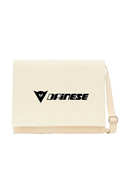 CrowsGate Geantă Messenger din pânză crem cu logo Dainese
