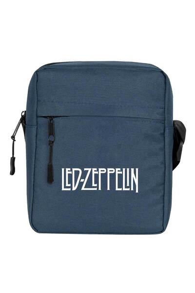 CrowsGate Geantă de umăr cu logo Led Zeppelin Culoare bleumarin