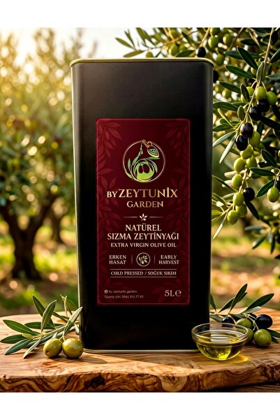 BY ZEYTUNİX GARDEN 5 Litre Erken Hasat Doğal Sızma Zeytinyağı (Soğuk Sıkım)