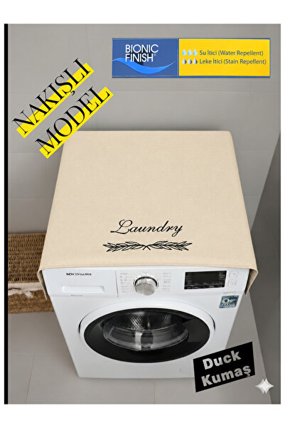 BeybiNest Embroidered Liquid and Stain Resistant Duck Fabric Washing Machine ...