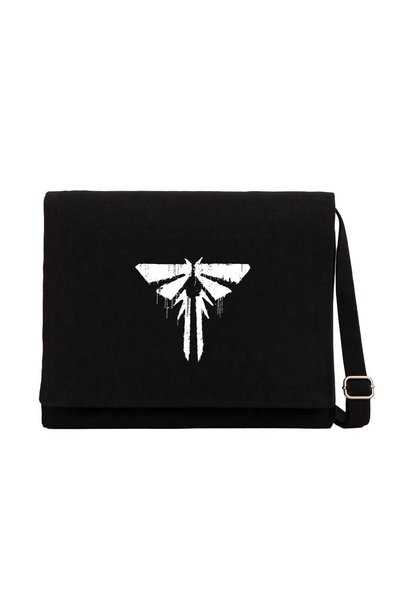 CrowsGate Geantă Messenger din pânză neagră cu logo The Last Of Us