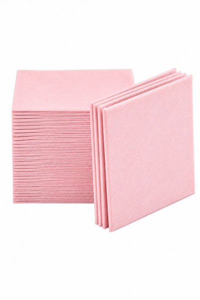 NapkinStore Pembe Kokteyl Kumaş Dokulu Peçete 50 Adet