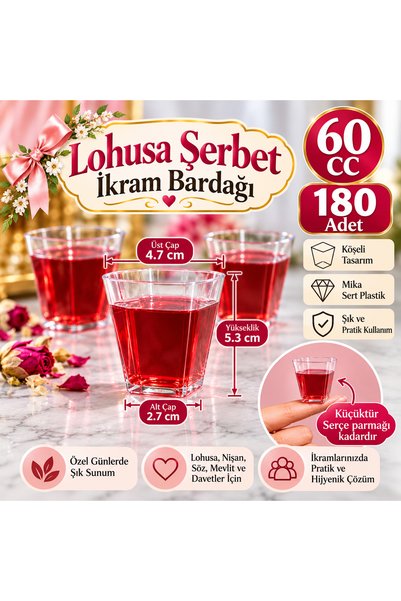 maycup Mika Sert Shot Bardağı Lohusa Şerbet İkram Bardağı Kahve Yanı Köşeki 6...