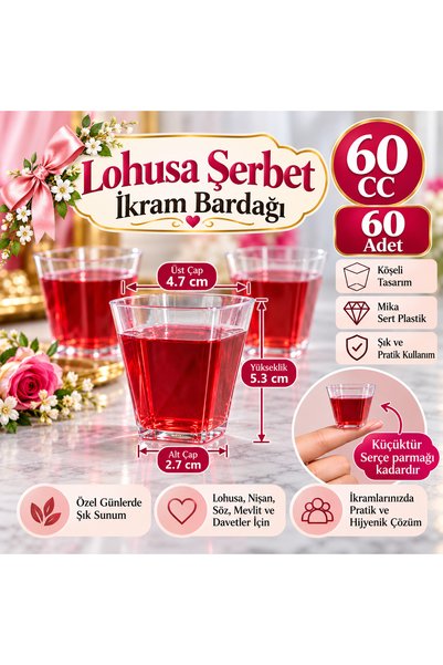 maycup Mika Sert Shot Bardağı Lohusa Şerbet İkram Bardağı Kahve Yanı Köşeki 6...