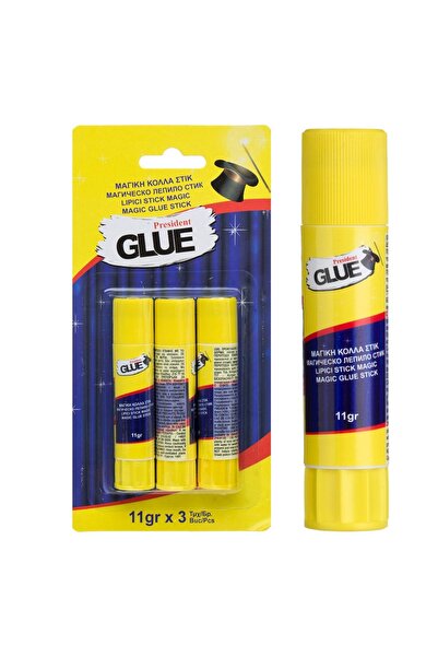 OEM Set Lipici Stick President Magic 11g - 3buc - Adeziv, Produse Scoala