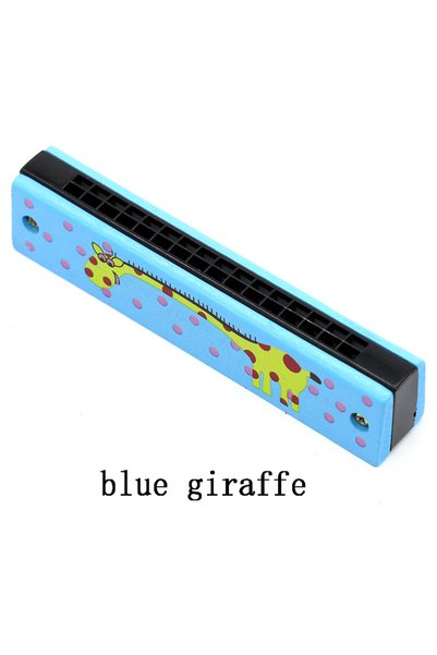 Choice blue giraffe Children Wooden Harmonica Musical Instrument Toys Music T...