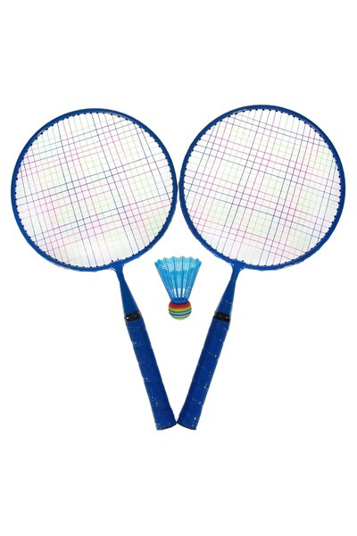 OEM Set Rachete de Badminton din Plastic Bleu cu Fluturas pentru Copii 46cm -...