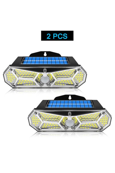 Choice1 2PCS Solar Lights Outdoor Motion Sensor 158LEDs IP65 Waterproof Super...