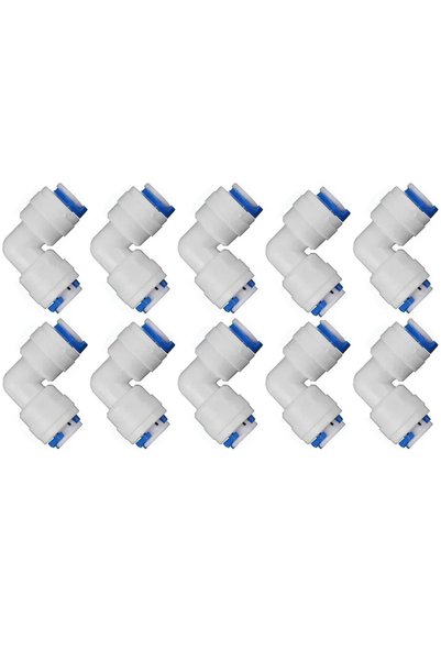 Choice 10pcs 10pcs 1/4 inch Tube to 1/4 inch Tube push fit elbow quick connec...