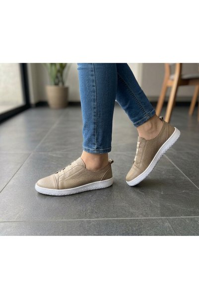 Caffcas Genuine Leather Brown Handmade Casual Women's Shoes Melita