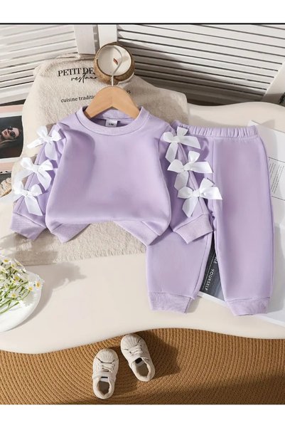 OEM Trening lila fetite,cu fundite pe maneca, 18-24 luni,86-92 cm
