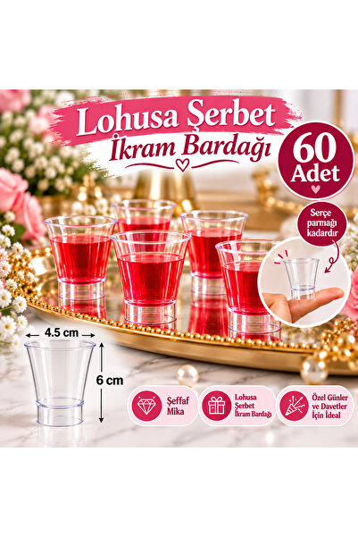 maycup Mika Sert Shot Bardağı Lohusa Şerbet İkram Bardağı Kahve Yanı 60cc 60 ...