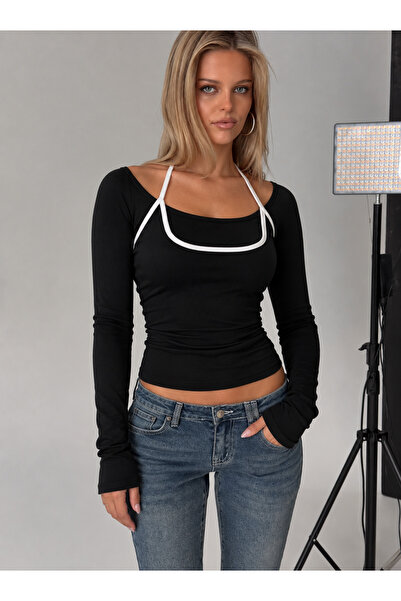 World Fashion Trends 9095 ΜΑΚΡΥΜΑΝΙΚΗ ΜΠΛΟΥΖΑ ΜΕ ΛΑΜΠΡΟ ΛΑΜΠΡΟ ΣΤΡΟΓΓΥΛΟ ΣΤΡΟ...