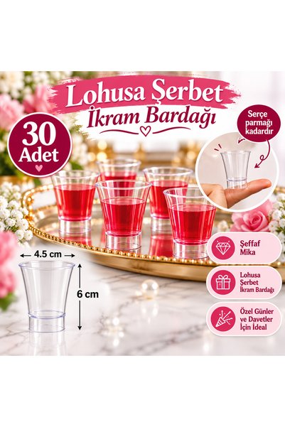 maycup Mika Sert Shot Bardağı Lohusa Şerbet İkram Bardağı Kahve Yanı 60cc 30 ...