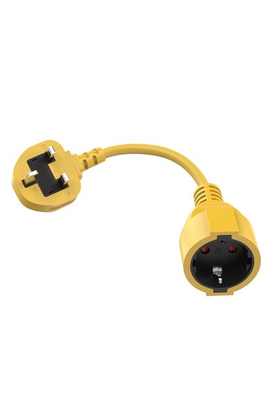 Choice1 1pc yellow EU Plugs to UK Socket Converter 250V/13A European to UK Po...