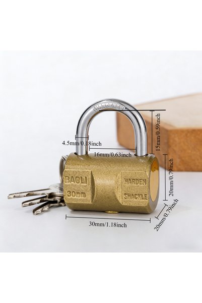 Choice1 HP330-3 keys Padlock Small Locks for Luggage Case Locker Home Improve...