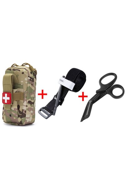 Choice1 CP set Tactical First Aid Kit Tourniquet Medical Rescue Molle Pouch S...