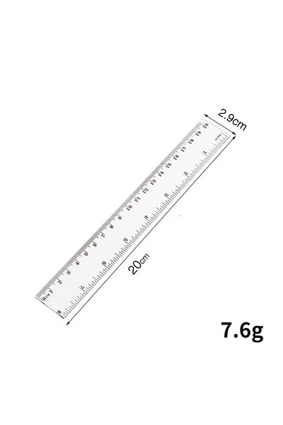 Choice 20CM 15/20/30cm Transparent Plastic Ruler Blue Color Simple Style Port...