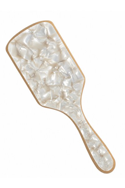 Roberta Lorenz White Pearlescent Premium Acetate Bamboo Hair Brush and Comb 2...