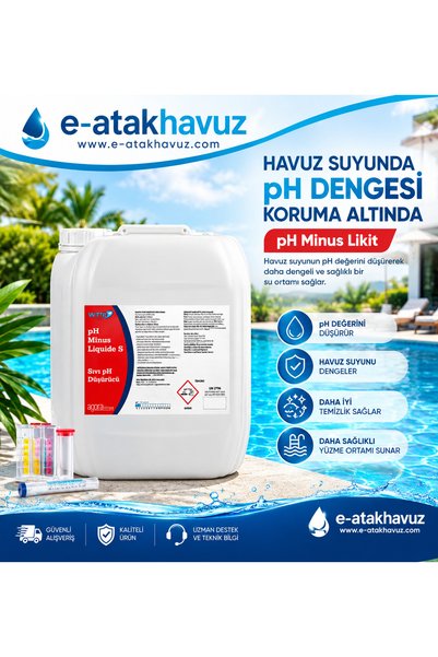 WTR Sıvı Ph Düşürücü Sülfirik Asit H2so4 20 L / 25 Kg