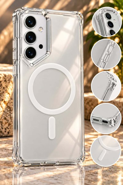 MAT TEKNOLOJİ Samsung Galaxy S24 Ultra Uyumlu Magsafe Özellikli Telefon Kılıf...