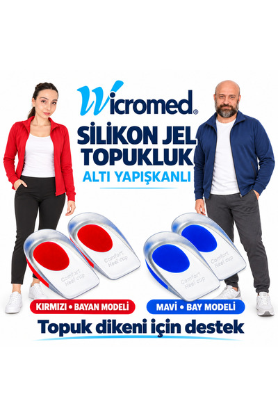 wicromed Topuk Dikeni Tabanlık Ortapedik Silikon Topukluk Jel Yastık Kutulu Lüks