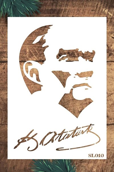 Stencil tasarım Stencil Tasarım Sl010 Atatürk - Dekoratif Duvar, Eşya, Fayans...