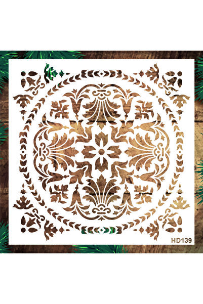 STENCİLTASARIM Stencil Tasarım Hd139 Duvar Ahşap Cam Boyama Deseni
