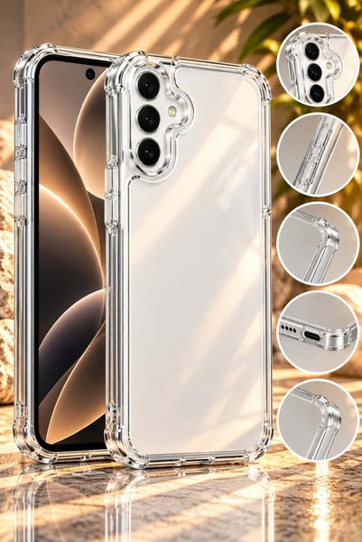 MAT TEKNOLOJİ Samsung Galaxy A55 Uyumlu Silikon Telefon Kılıfı Şeffaf