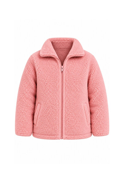 ESİLA KİDS Girl's Plush Jacket with Zipper Long Sleeves 4-10 Years Old