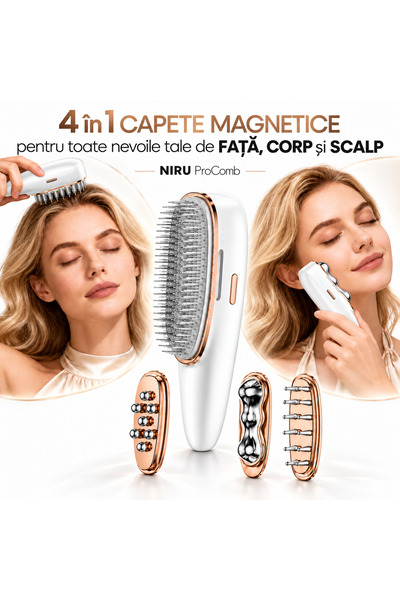 Niru Dispozitiv masaj scalp EMS ProComb™ - perie electrica reincarcabila USB ...