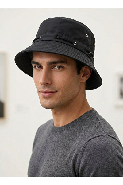 STELLA VESTİNO Double-Sided Unisex Drawstring Bucket Hat - Water Repellent Ra...