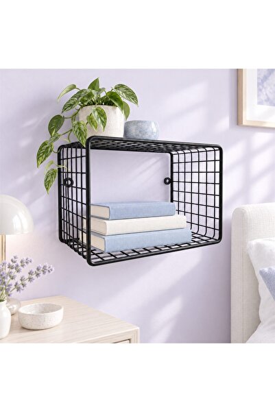GO DEKOR 33x23x15 İskandinav Çok Amaçlı Dekoratif Duvar Kitaplığı/Duvar Rafı