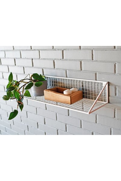 GO DEKOR Orta Boy 80x25x15 Tel Duvar Rafı (BEYAZ RENK)