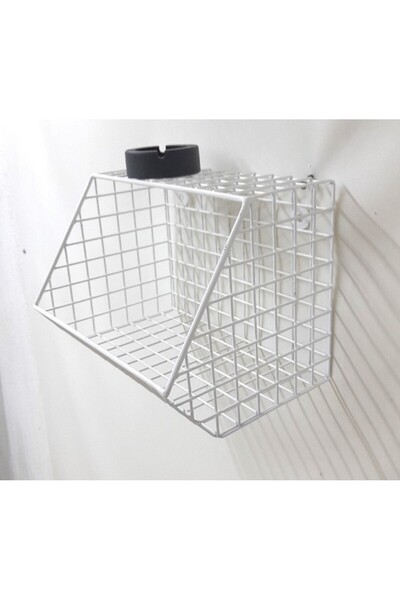 GO DEKOR Decorative Caged Go Wall Basket with Wire - White