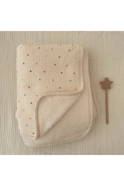 Choice1 90x130cm Dot Winter Baby Blanket for Newborn Fleece Cotton Muslin Swa...