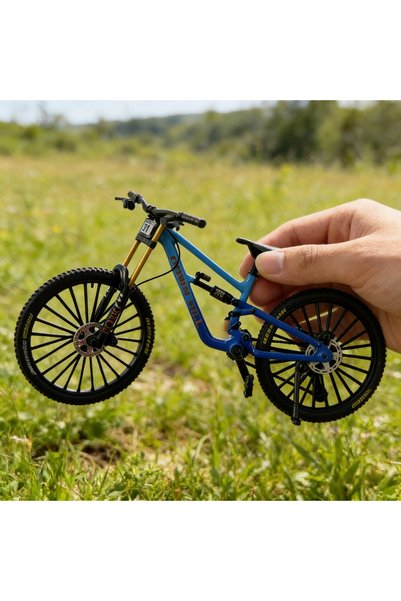 choice2 blue V10 Simulation Dual Shock Absorber Alloy Soft Tail Downhill Moun...