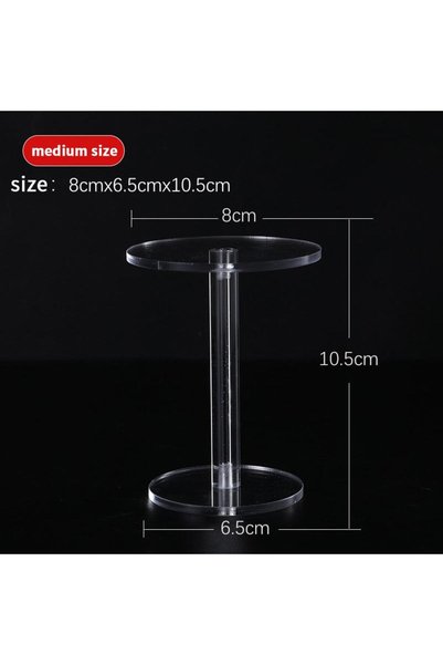 Choice A2 Round Acrylic Display Stand, Clear Showcase Riser for Action Figure...