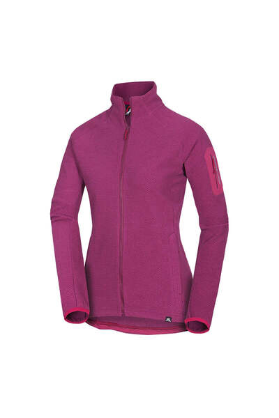 NORTHFINDER Bluza dama din Polar fleece pentru trekking Cevedale cherry