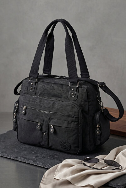 byhakan Tk-10 Klinkır Bag, Shoulder Bag, Multi-Compartment Arm Bag, BLACK