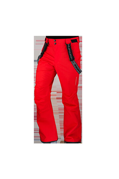 NORTHFINDER Pantaloni de schi bărbătești cu bretele ISHAAN roșii