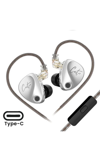 KZ Castor Harman Target Çift Sürücülü Hi-Fi IEM Kulaklık (Type-C - Mikrofonlu)
