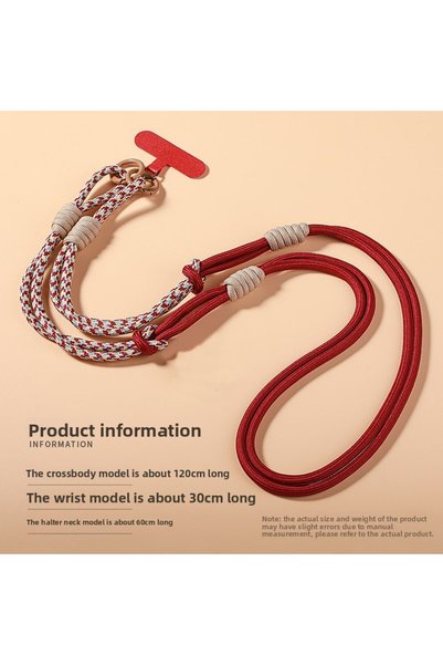 Choice7 Red 2 in 1 Adjustable Universal Mobile Phone Lanyard Crossbody Neck S...