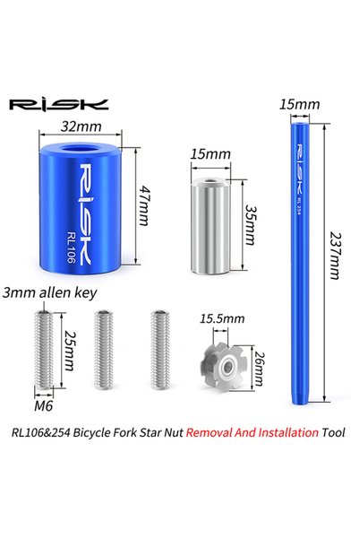Choice3 RL254 and RL106 RISK Bike Bicycle Fork Star Nut Removal and Installat...