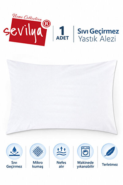 GÜLCÜ TEKSTİL Micro Zippered Waterproof Liquid Proof Pillow Mattress Pillow P...