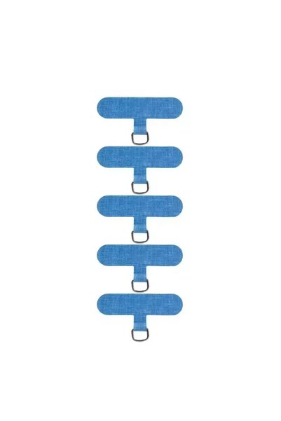 Choice6 5Pcs Nylon Blue Universal Mobile Phone Lanyard Straps Gasket Anti-los...