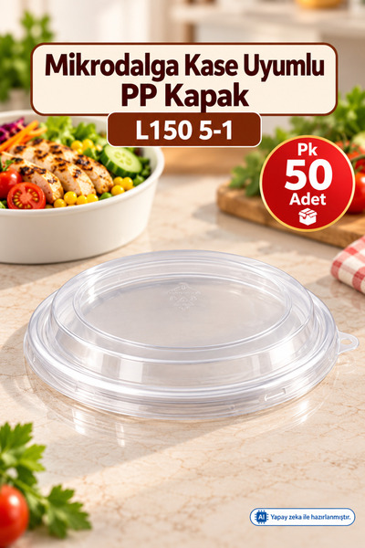 Mikrodalga Kase Uyumlu PP Kapak (L150 5-1)