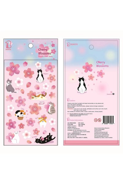 Choice B6004 cherry blossom Korean Import BONITO Cherry Blossoms Cat Crystal ...
