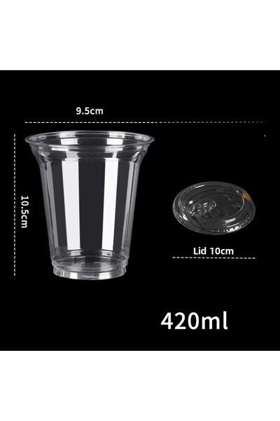 Choice1 10pcs 16OZ 12/16/20oz Disposable Transparent Plastic Cup Leakproof Sh...