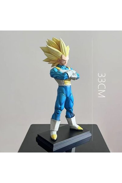 BANDAI متوفر بدون علبة - تمثال دراغون بول زد سوبر سايان 3 فيجيتا - شخصيات أكش...